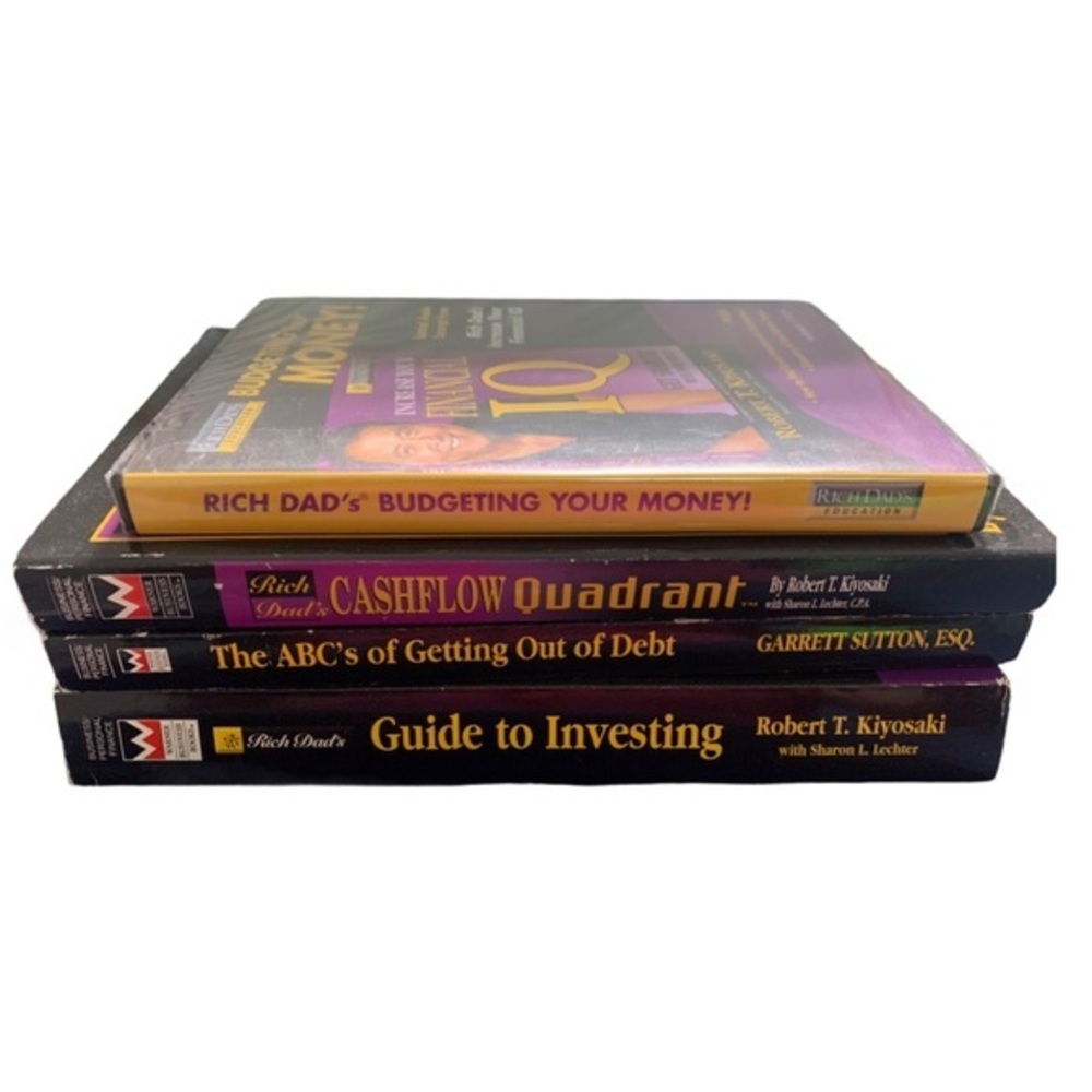 RICH DAD Cash Flow Investing Money Books/CD Lot